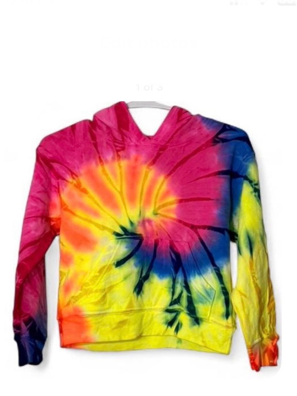 Brand New Neon Tie-Dye Crop Hoodies - Sz S